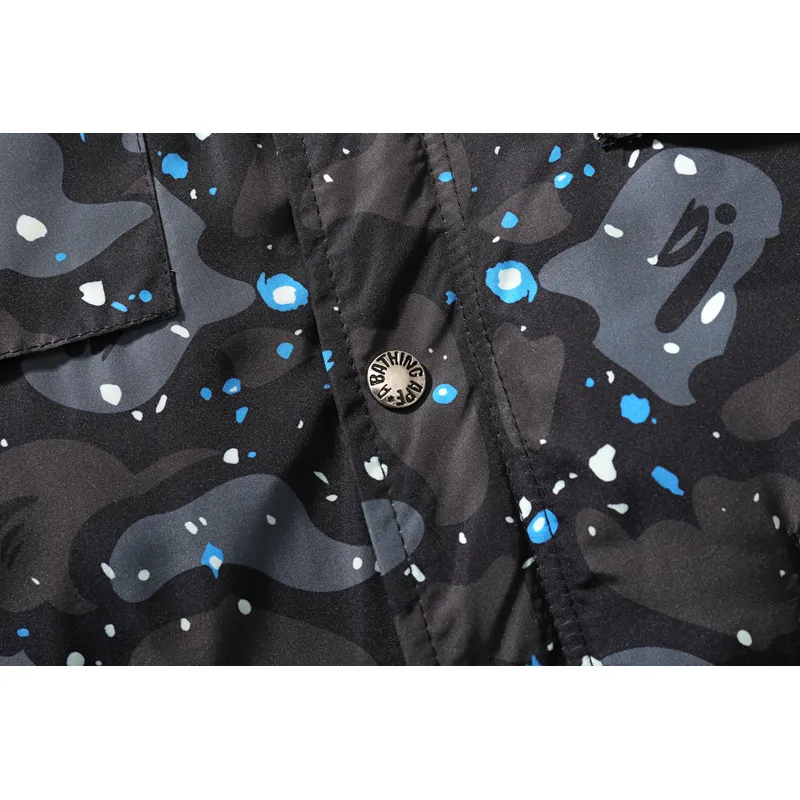 OBO BAPE Shark Starry Sky Cotton Coat Black