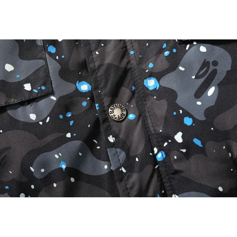 OBO BAPE Shark Starry Sky Cotton Coat Black