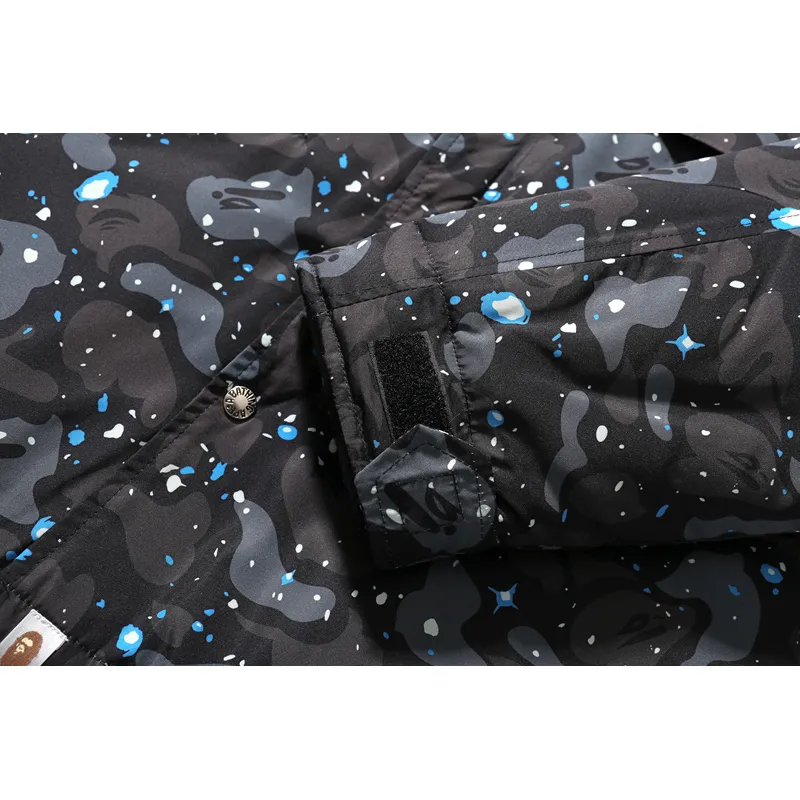 OBO BAPE Shark Starry Sky Cotton Coat Black