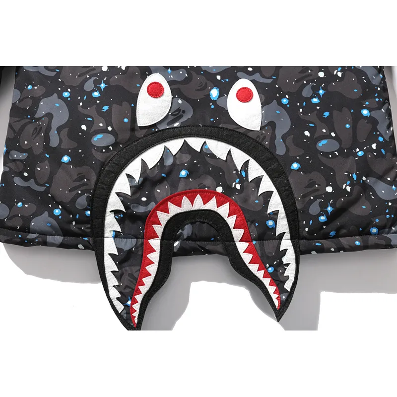 OBO BAPE Shark Starry Sky Cotton Coat Black