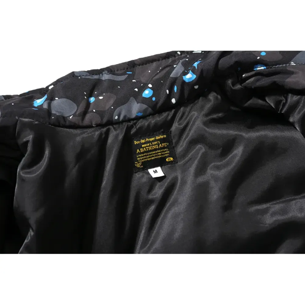 OBO BAPE Shark Starry Sky Cotton Coat Black