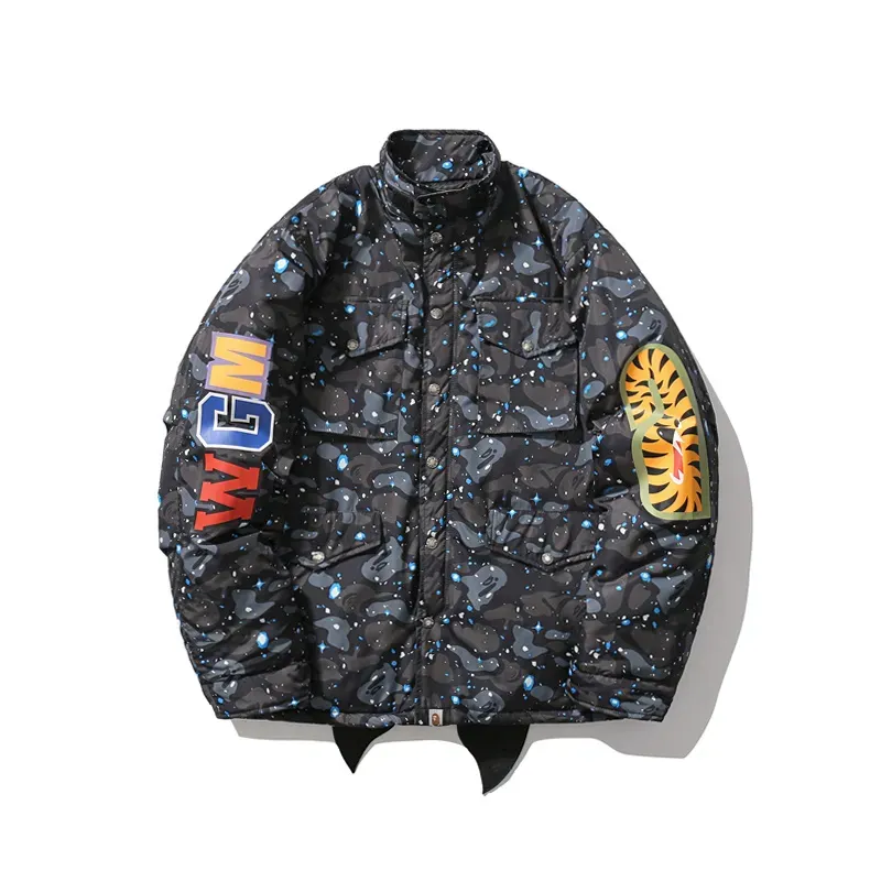 OBO BAPE Shark Starry Sky Cotton Coat Black