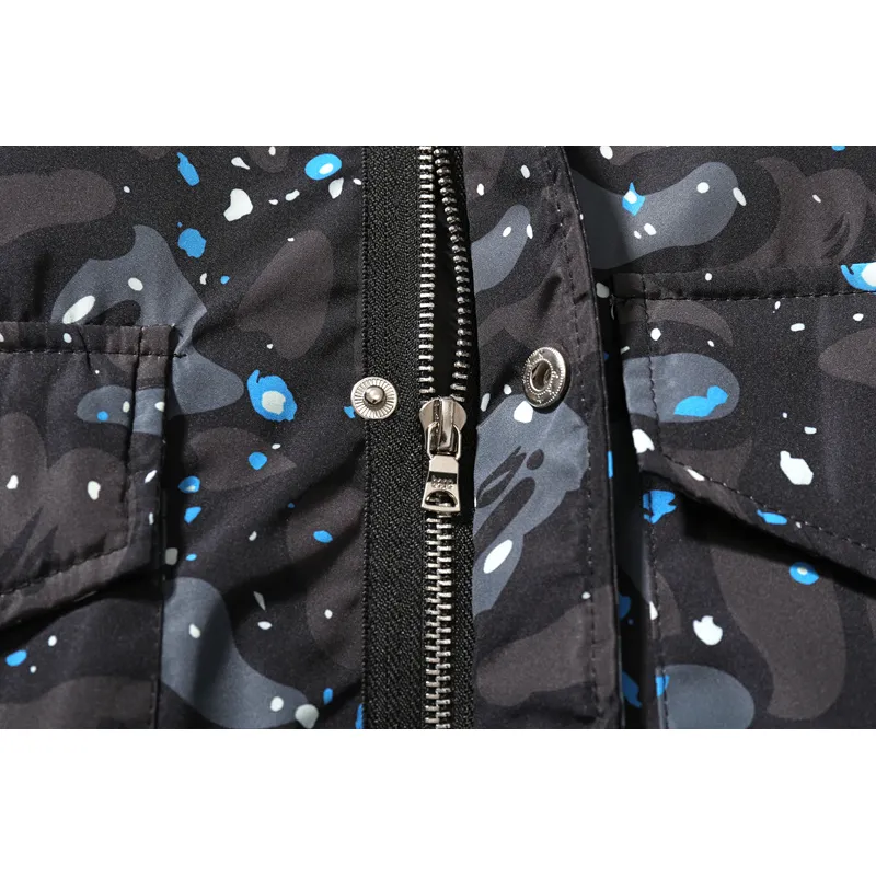 OBO BAPE Shark Starry Sky Cotton Coat Black