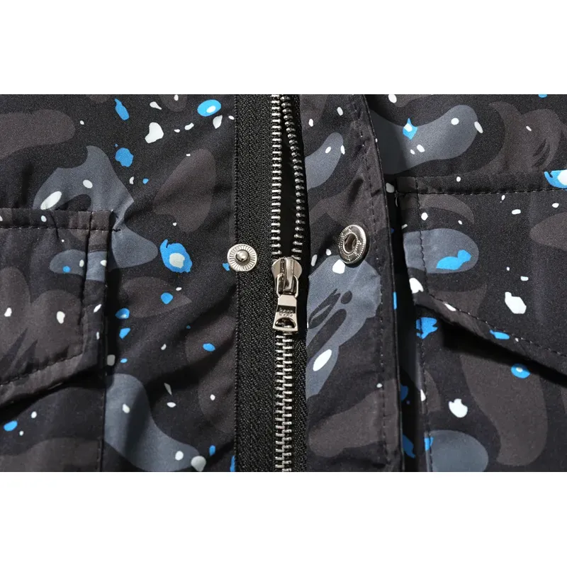 OBO BAPE Shark Starry Sky Cotton Coat Black