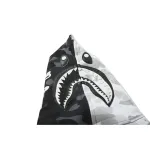 OBO BAPE Skull Dark Black And White Color Matching Hoodie