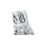 OBO BAPE Skull Dark Black And White Color Matching Hoodie