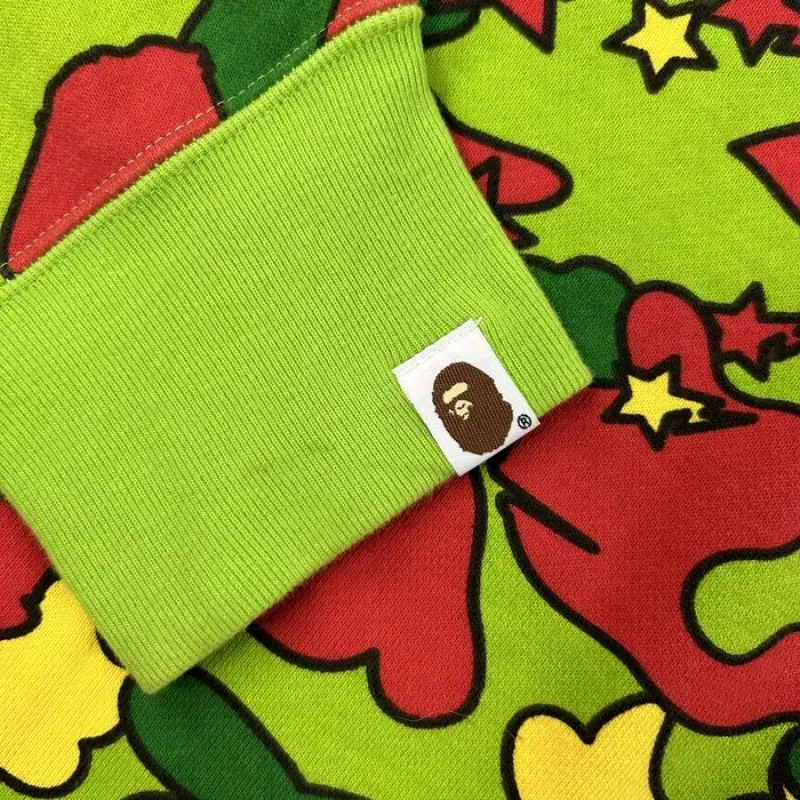 OBO BAPE Sta Camo Shark Full Zip Hoodie Green