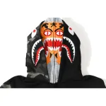 OBO BAPE Tiger Head Double Hood Camouflage Patchwork Hoodie