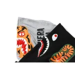 OBO BAPE Tiger Head Double Hood Camouflage Patchwork Hoodie
