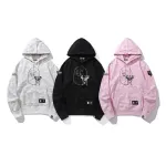 OBO BAPE x Inter Miami CF Camo Pullover Hoodie Pink & Black & White