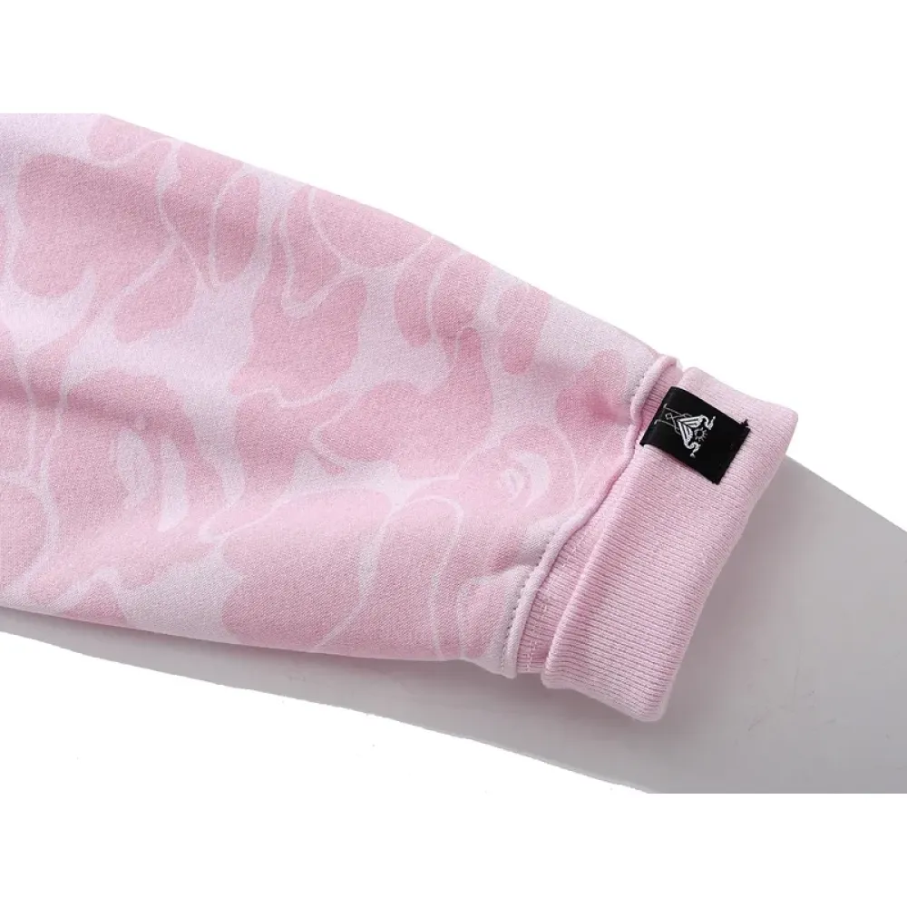 OBO BAPE x Inter Miami CF Camo Pullover Hoodie Pink & Black & White