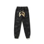 OBO BAPE x NBHD Joint Style Shark Head Black And Gold Trousers