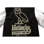 OBO BAPE x OVO Varsity Jacket Cotton Coat Black