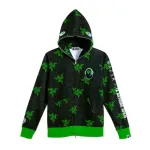 OBO BAPE x Razer Neon Camo Shark Full Zip HoodieBlack Green