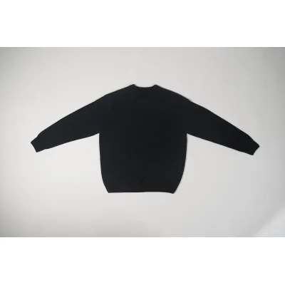 OBO CREW NECK SWEATER IN WOOL AND CASHMERE BLACK / OFF WHITE 02