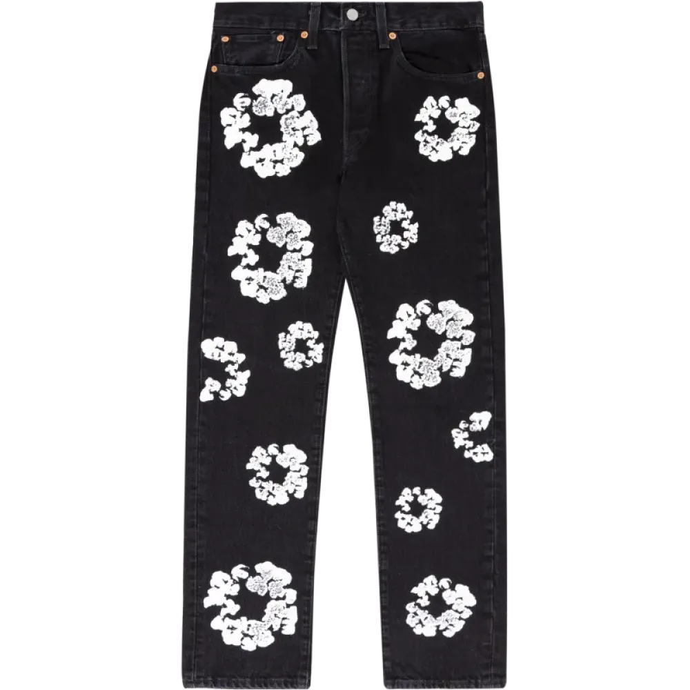 OBO Denim Tears  The Cotton Wreath Jean Black