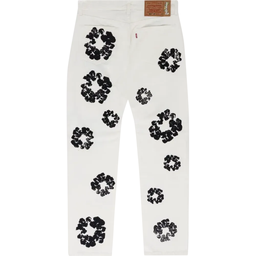 OBO Denim Tears  The Cotton Wreath Jean White