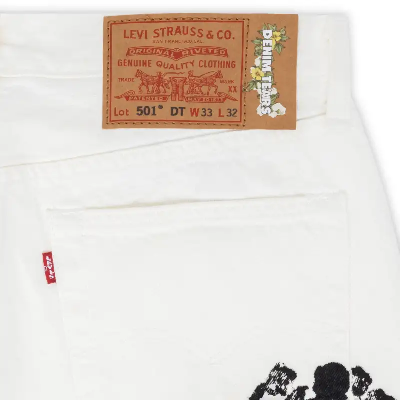 OBO Denim Tears  The Cotton Wreath Jean White
