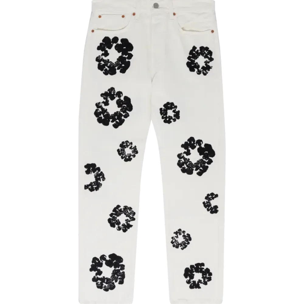 OBO Denim Tears  The Cotton Wreath Jean White