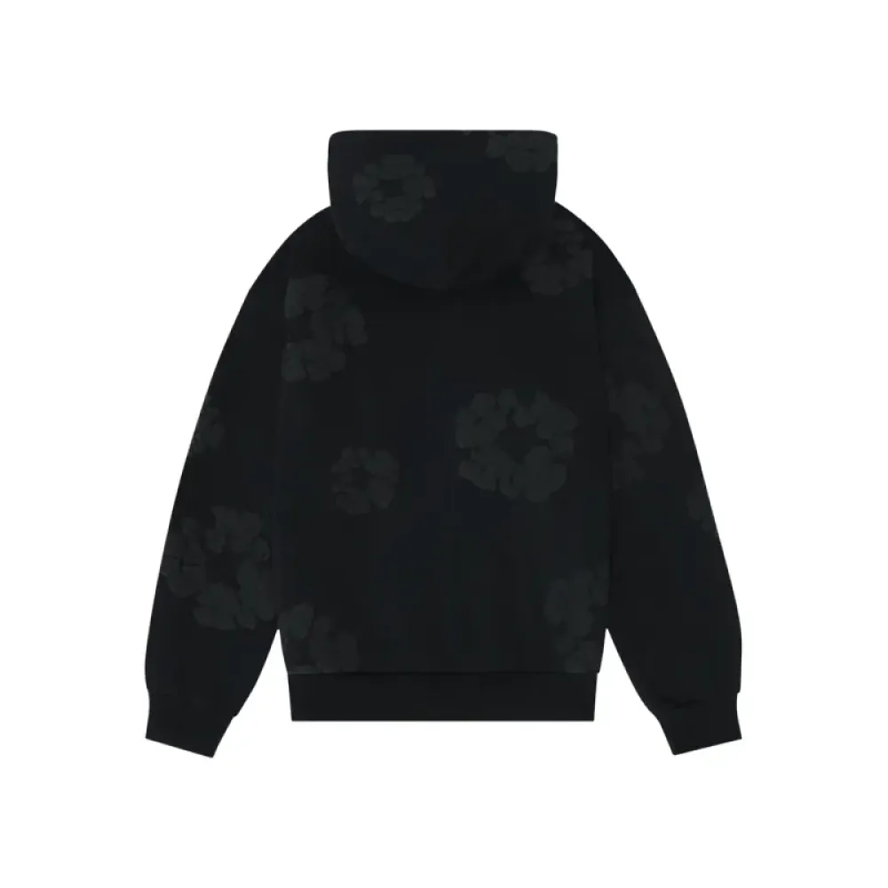 OBO Denim Tears Cotton Wreath Hoodie Black Monochrome