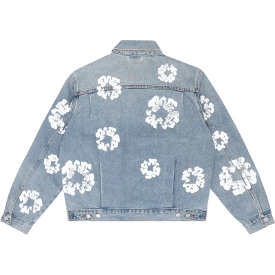 OBO Denim Tears Type - 2 All Over Wreath Light Wash Jacket 02