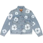OBO Denim Tears Type - 2 All Over Wreath Light Wash Jacket