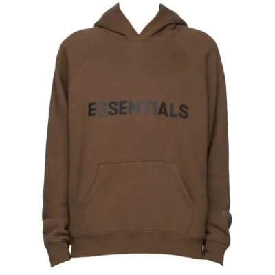 OBO Fear Of God Essentials Pullover Hoodie Brown 01