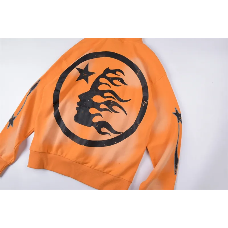 OBO Hellstar Fire Orange Hoodie Orange Dye