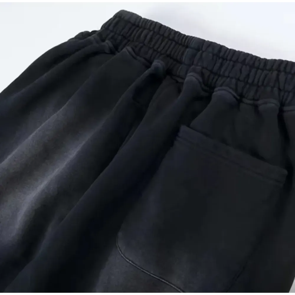 OBO Hellstar No Guts No Glory Flare Bottom Sweatpants Midnight Dye Black