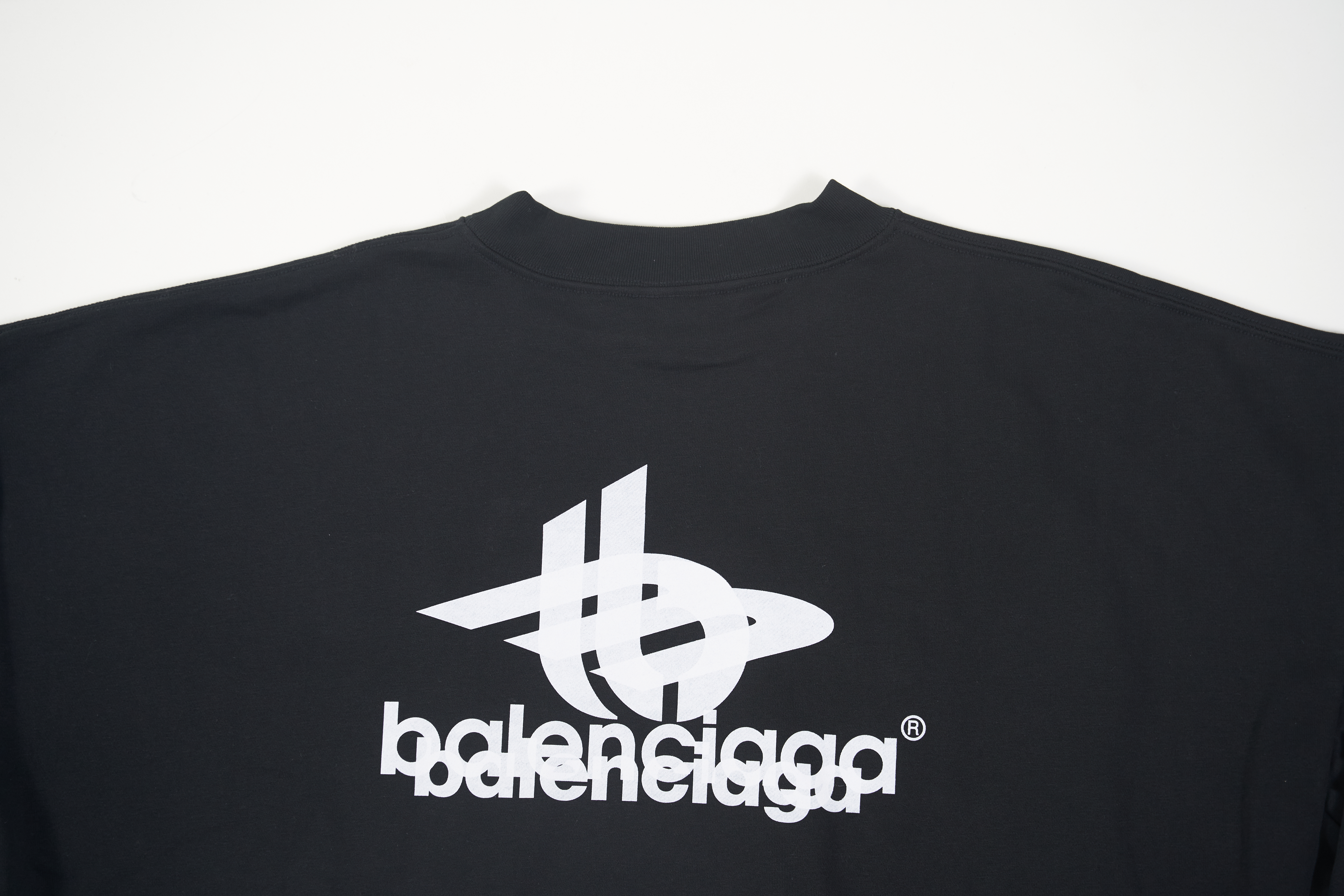 OBO Layered Sports Round Sweatshirt Oversized In Black