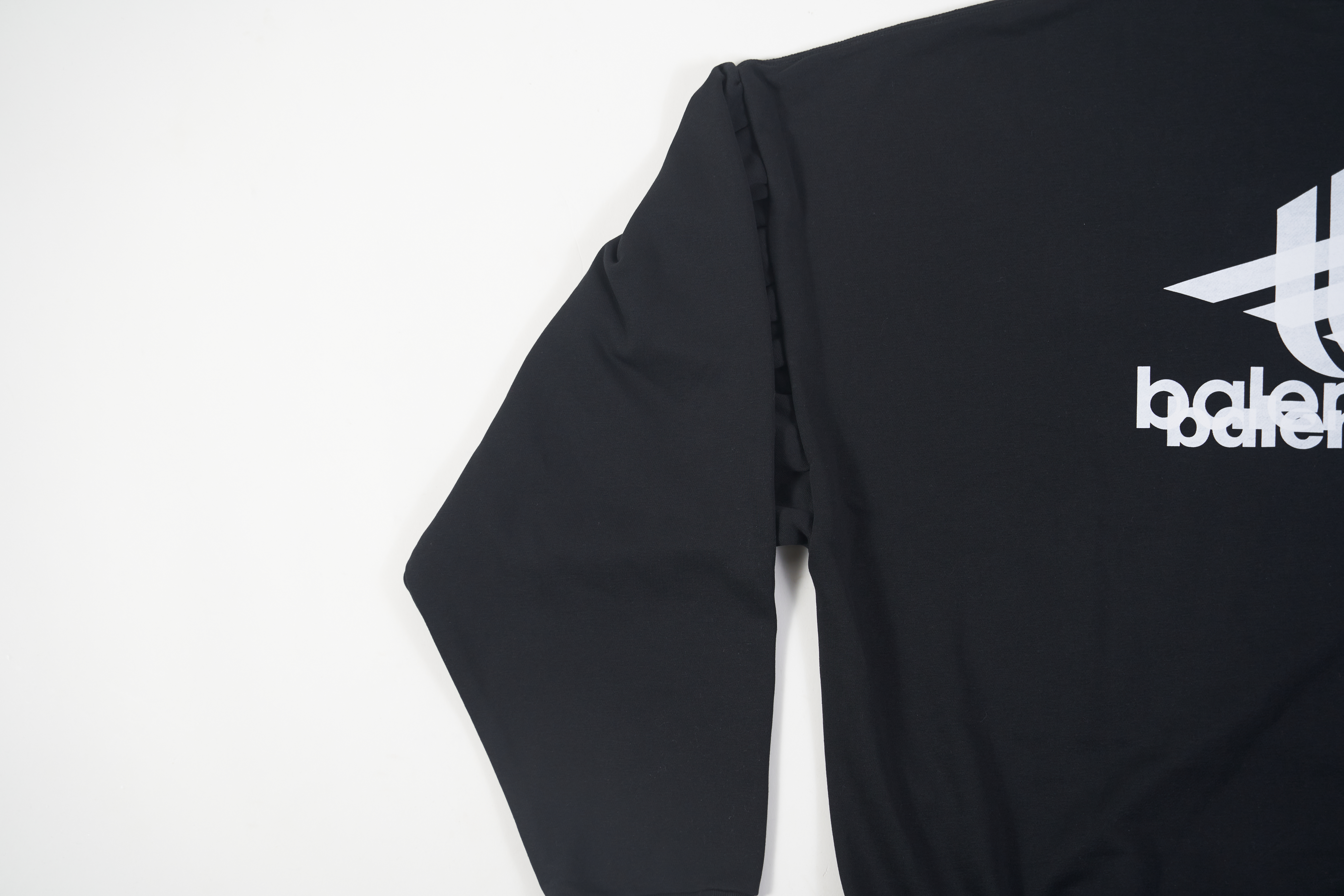 OBO Layered Sports Round Sweatshirt Oversized In Black