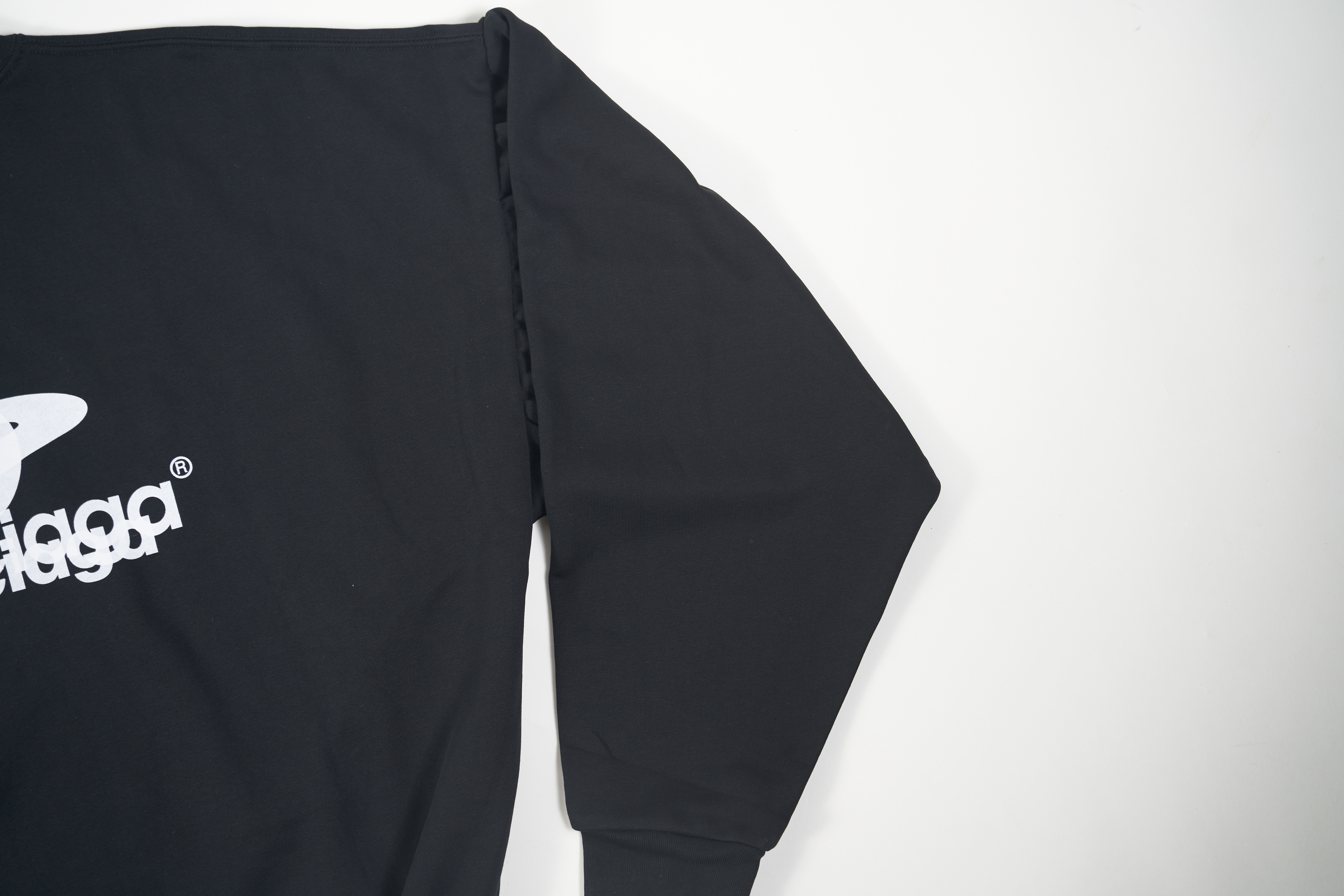 OBO Layered Sports Round Sweatshirt Oversized In Black