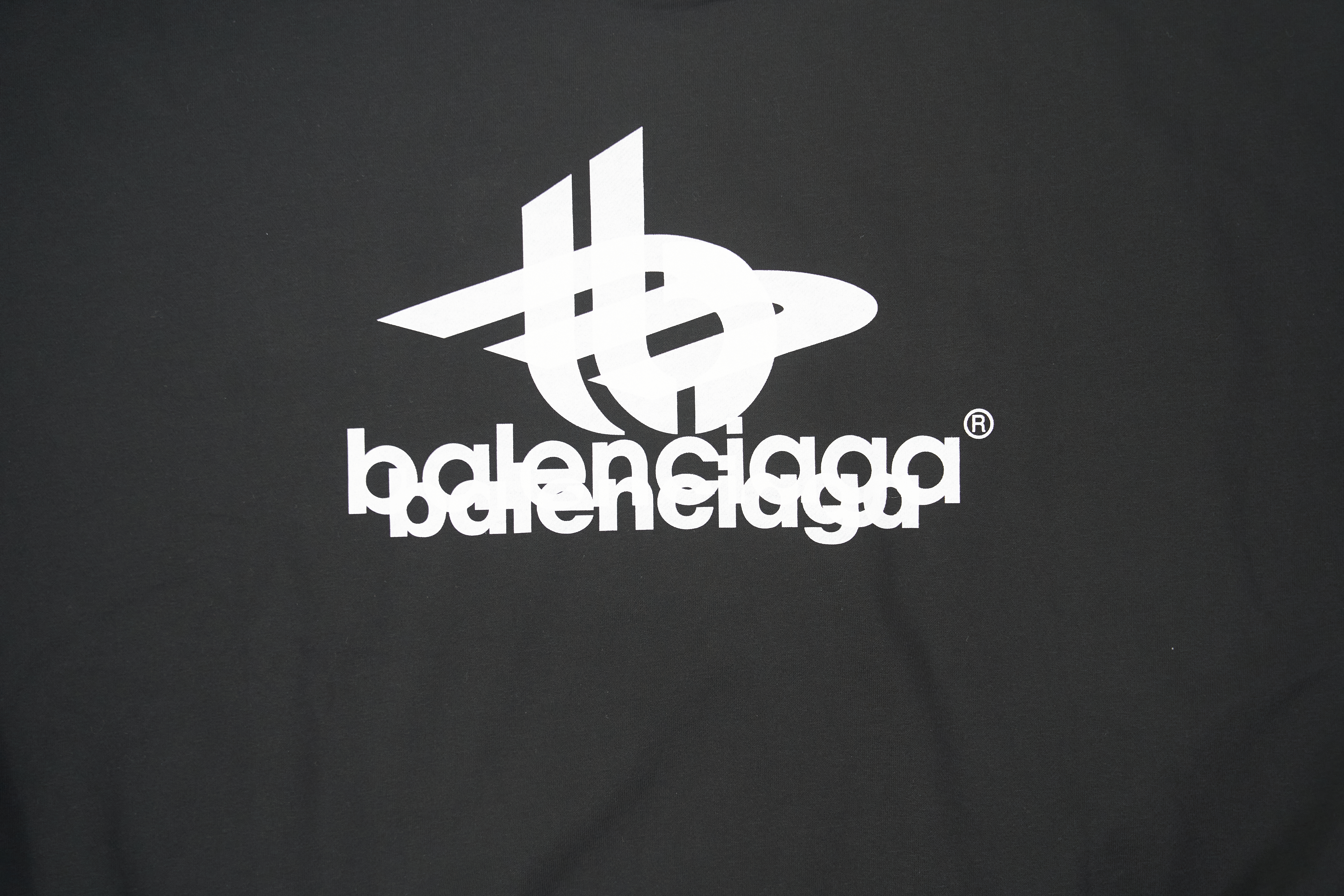 OBO Layered Sports Round Sweatshirt Oversized In Black