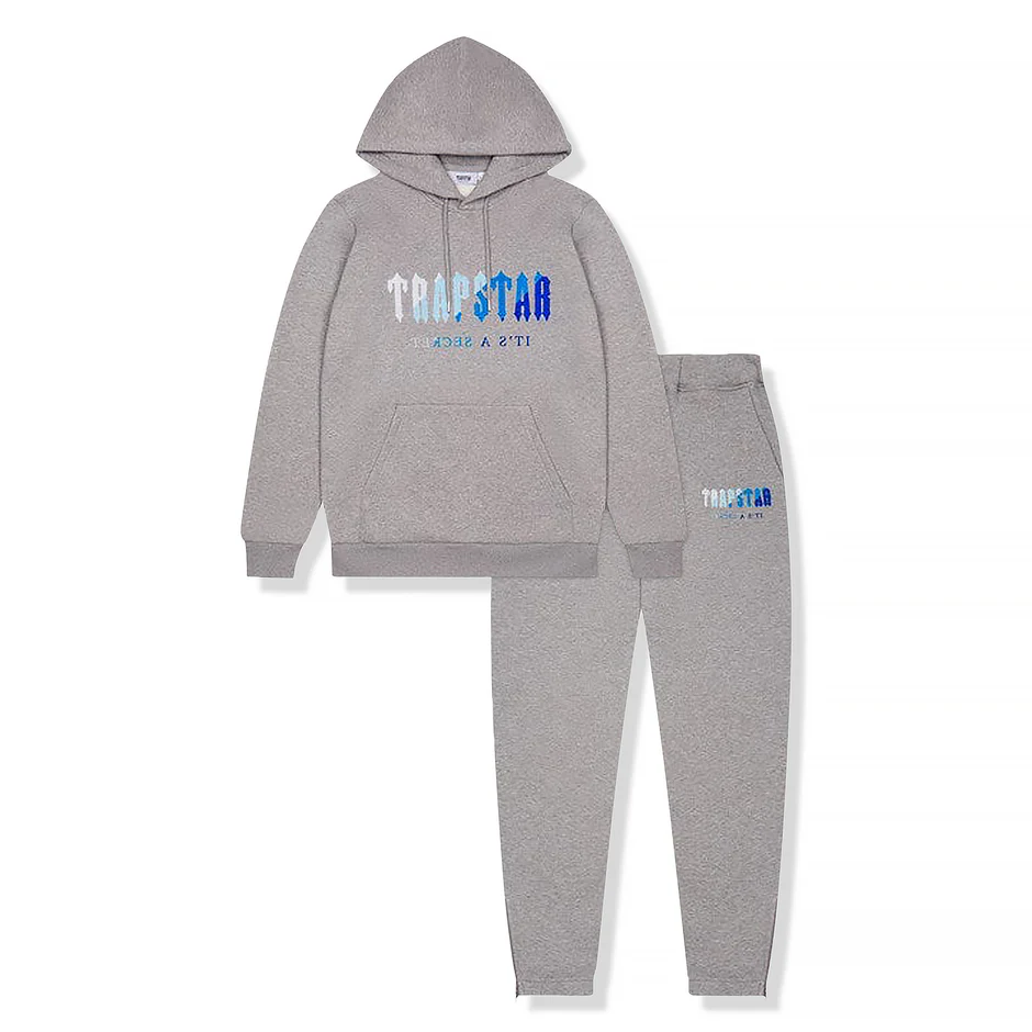 OBO Trapstar Chenille Decoded Hoodie Tracksuit Grey Ice Flavours 2.0 Edition