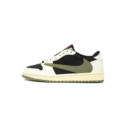 【$75 Free Shipping】Air Jordan 1 Retro Low OG SP Travis Scott Olive (Women's)  DZ4137-106 01