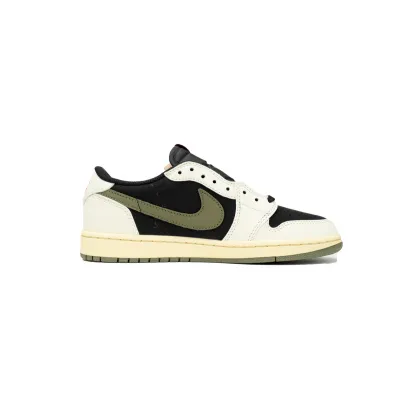 【$75 Free Shipping】Air Jordan 1 Retro Low OG SP Travis Scott Olive (Women's)  DZ4137-106 02