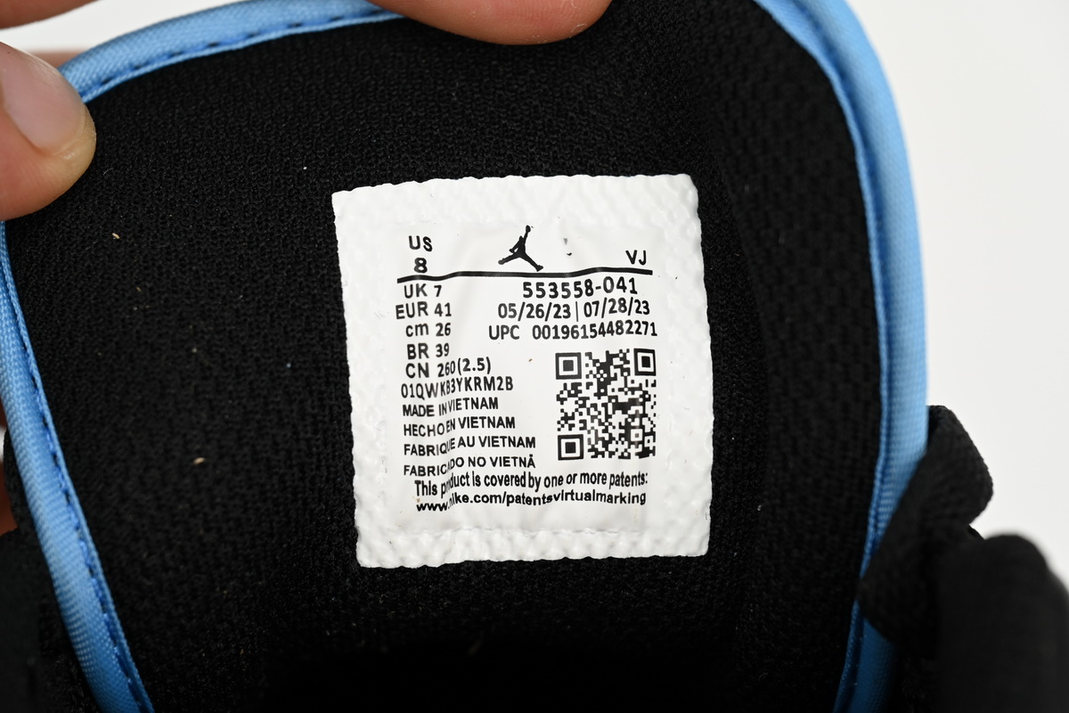 Air Jordan 1 Low Black University Blue 553558-041