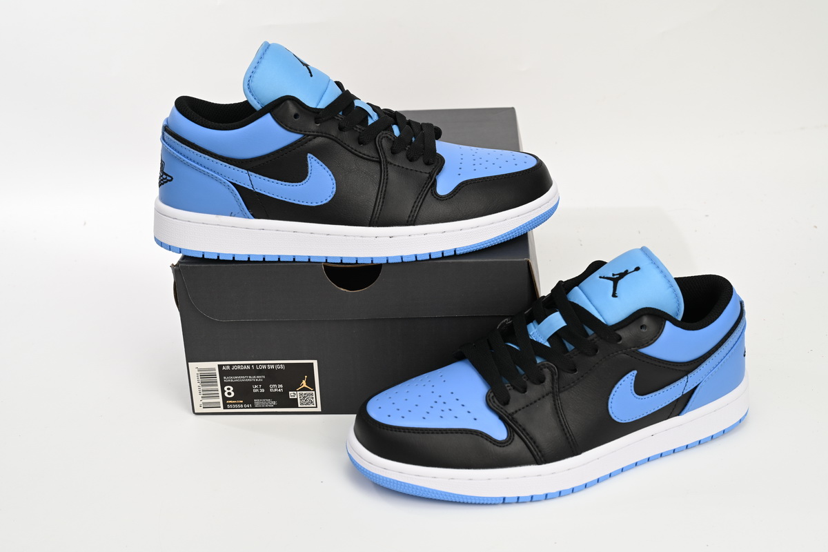Air Jordan 1 Low Black University Blue 553558-041