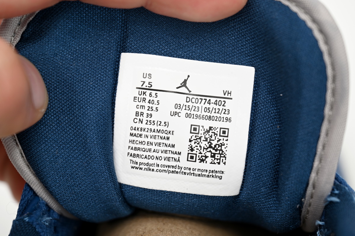 Air Jordan 1 Low French Blue College Grey (Women's) DC0774-402