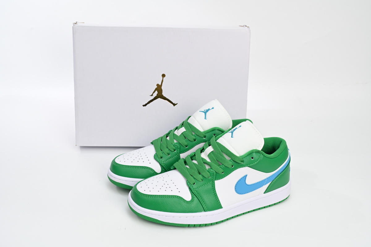 Air Jordan 1 Low Lucky Green Aquatone (Women's) DC0774-304