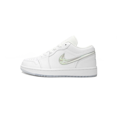 Air Jordan 1 Low SE Glitter Swoosh (GS) FQ9112-100 01