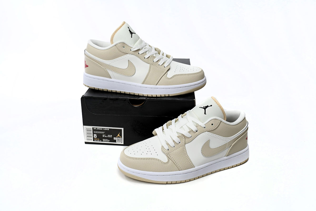 Air Jordan 1 Low SE Sail Rattan University Red  FB7168-121