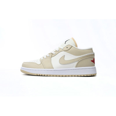 Air Jordan 1 Low SE Sail Rattan University Red  FB7168-121 01