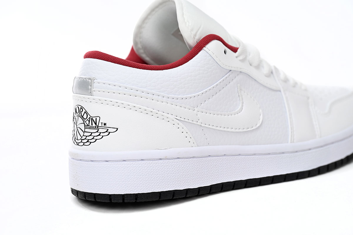 Air Jordan 1 Low White Gym Red Black (GS)  553560-164 