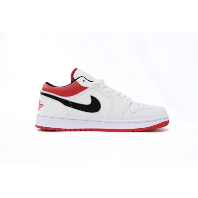 Air Jordan 1 Low White University Red Black  553558-118 02