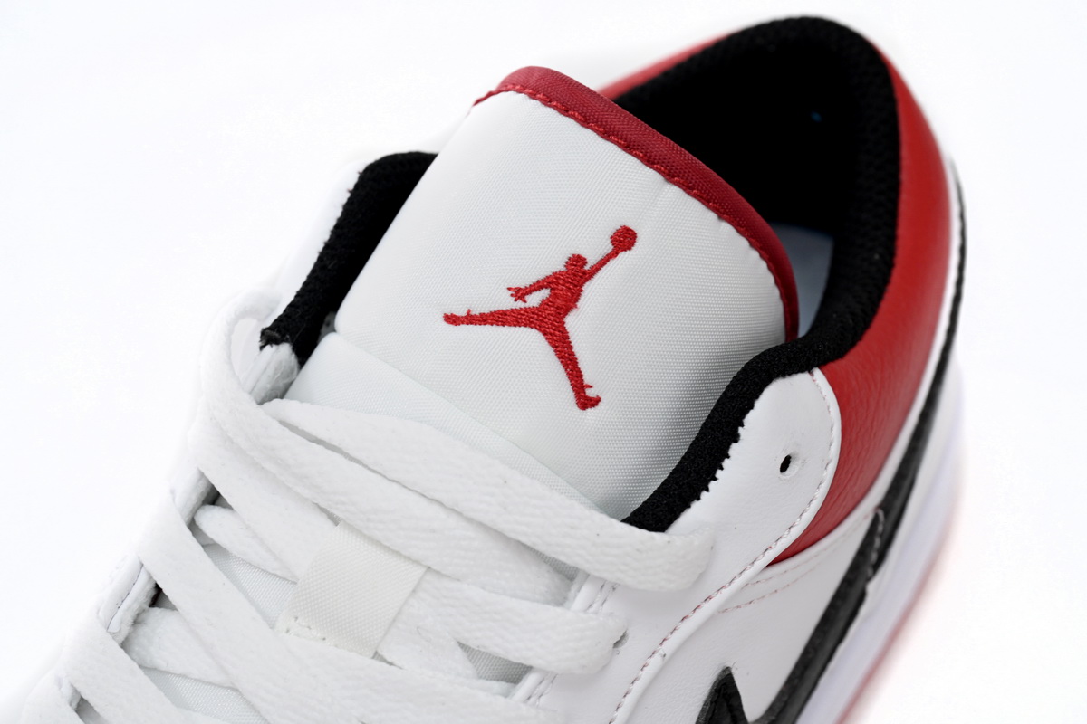 Air Jordan 1 Low White University Red Black  553558-118
