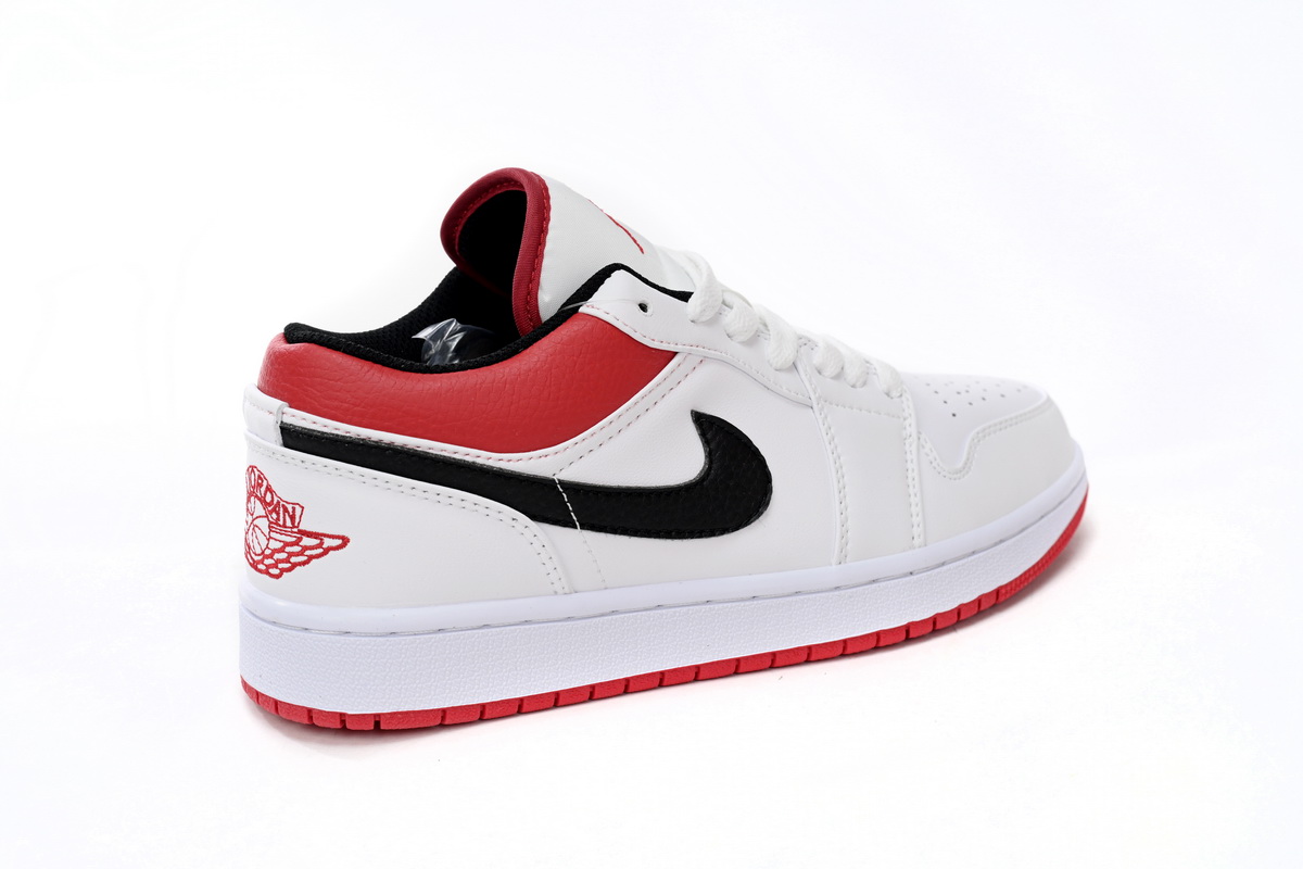 Air Jordan 1 Low White University Red Black  553558-118