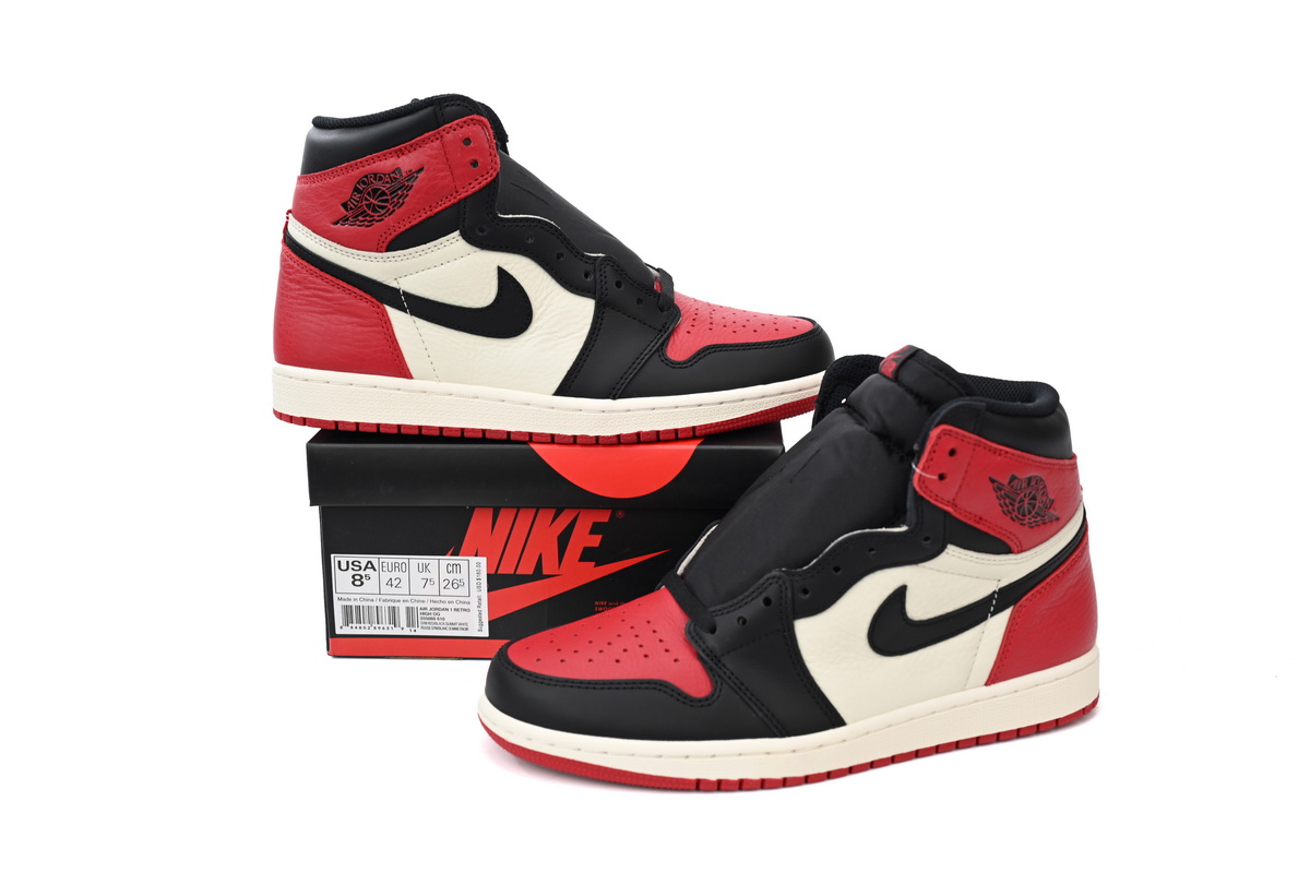 Air Jordan 1 Retro High Bred Toe 555088-610