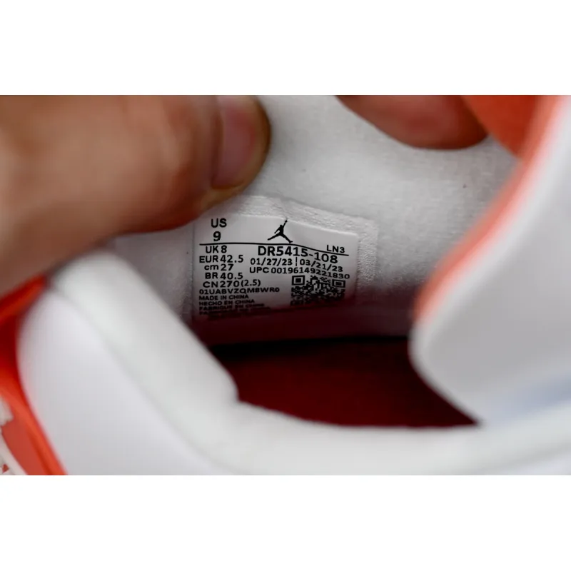 Air Jordan 4 White Orange DR5415-108 