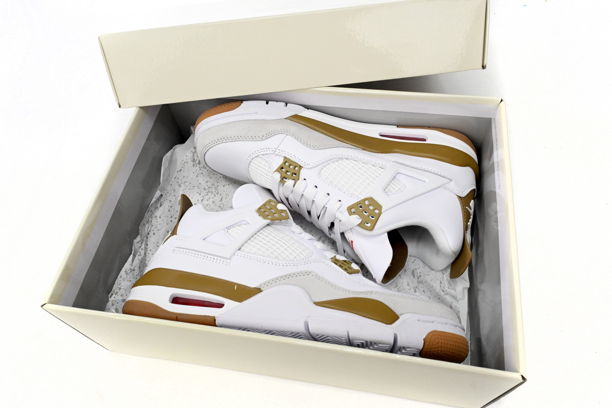 Nike SB x Air Jordan 4 White Brown  DR5415-120